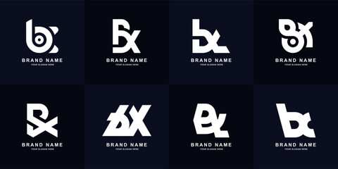 Wall Mural - Collection letter BX or XB monogram logo design