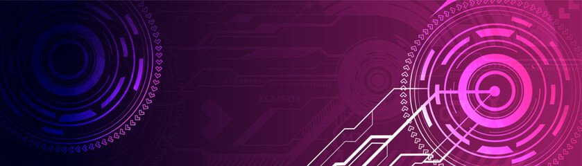 Poster - Modern and Futuristic background design with technology and artificial intelligence elements.