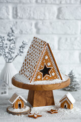 Wall Mural - Beautiful gingerbread house,