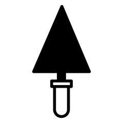 Sticker - Trowel solid glyph icon