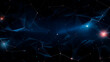 © MYDAYcontent - Plexus sci-fi background in dark blue tones