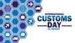 International Customs Day Vector illustration. January 26. Holiday concept. Template for background, banner, card, poster with text inscription.