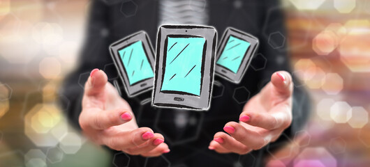 Wall Mural - concept of mobile device