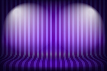 Poster - Abstract violet interior with stripes on the wall. Design product template. 3d vector mockup