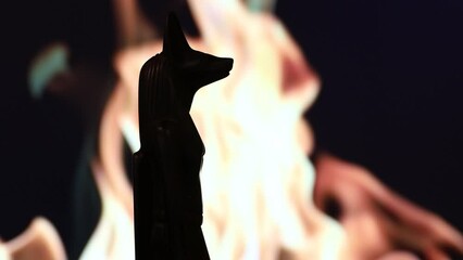 Aufkleber - Figurine of the Egyptian god with the head of the jackal Anubis.