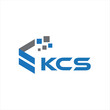 © Abdullah - KCS letter technology logo design on white background. KCS creative initials letter IT logo concept. KCS setting shape design
