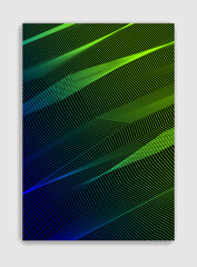 Wall Mural - Linear vector minimal trendy brochure design, cover template, geometric halftone gradient. For Banners, Placards, Posters, Flyers. Beautiful and special, pattern texture.