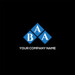 ABA letter logo design on black background. ABA creative initials letter logo concept. ABA letter design.
