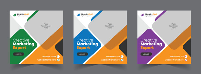 Corporate Business Promotion Digital Agency social media post template Web banner design