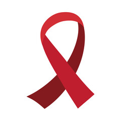 Canvas Print - aids day ribbon support