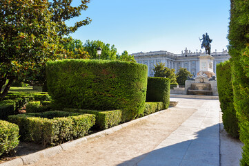 Wall Mural - Plaza de Oriente square in Madrid, Spain