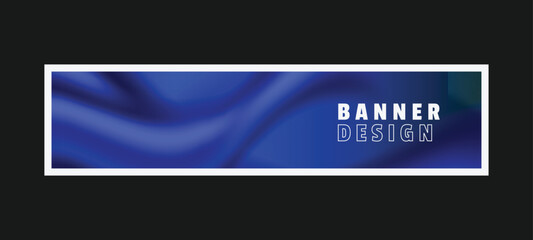 Poster - Fluid and wavy blur gradient horizontal banner cover