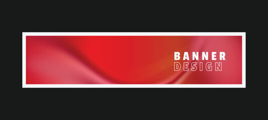 Poster - Fluid and wavy blur gradient horizontal banner template