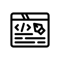 web design line icon