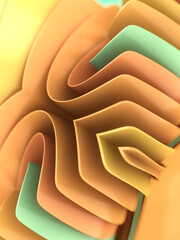 Poster - Contemporary abstract pattern creates a sense of depth and complexity. 3d rendering digital illustration