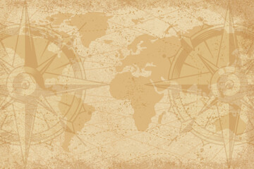  World map colorful vintage background