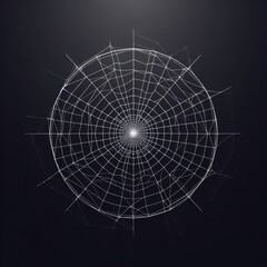 spider web with dew drops