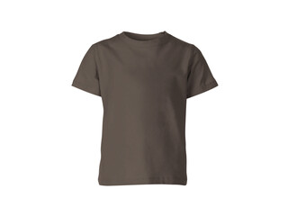 Wall Mural - the isolated brown olive colour blank fashion tee front mockup template