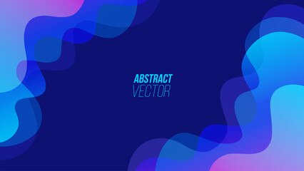Poster - Abstract background with vibrant color liquid shapes. Flowing dynamic neon colored waves. Bright color gradients. Vector illustration.