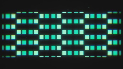 Poster - Vintage Music Digital Equalizer Background/ 4k animation of an abstract background with vintage graphic sound digital player waveform