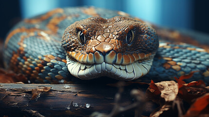 Sticker - close up of a python HD 8K wallpaper Stock Photographic Image 