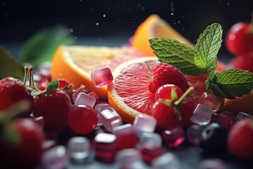 Sticker - Close-Up of Fruit on Table