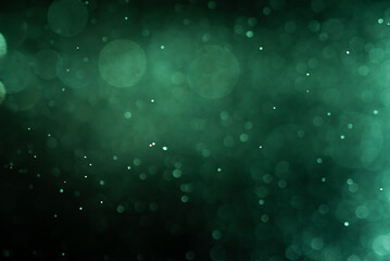 Wall Mural - abstract green bokeh defocus glitter blur background.