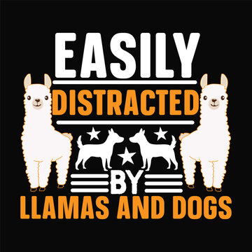 Stylish , fashionable  and awesome llama typography art and illustrator