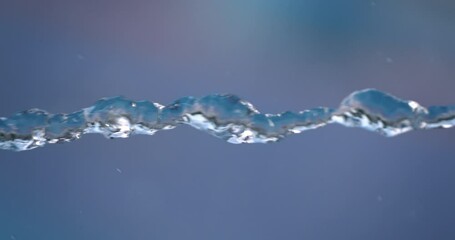 Wall Mural - slow motion macro of floating micro particles molecules in liquid are analyzed with microscope by ch