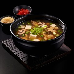 Sticker - Miso Soup in a Black Bowl