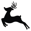 Silhouette of a christmas reindeer character Vector
