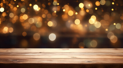 Empty old wooden table background