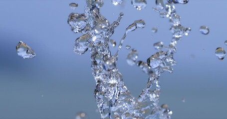 Wall Mural - slow motion macro of floating micro particles molecules in liquid are analyzed with microscope by ch