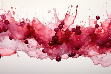 Wall Mural - Crimson Wine Splash on White Background