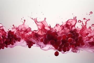 Poster - Crimson Red Wine Splash on White Background