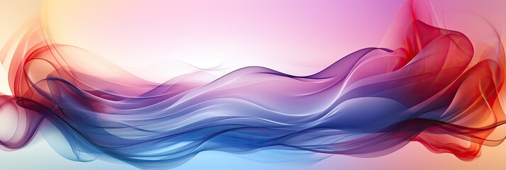 Poster - abstract blue purple soft waves background
