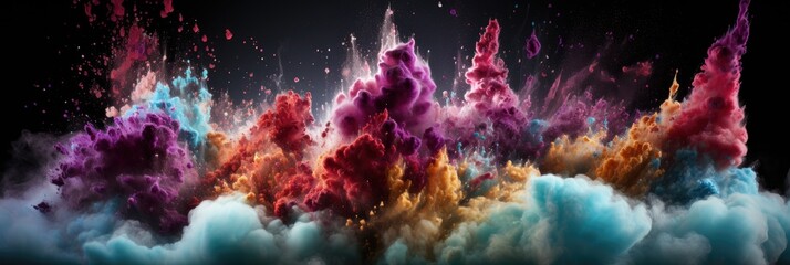 Poster - A diverse collection of colorful clouds floating gracefully in the air.