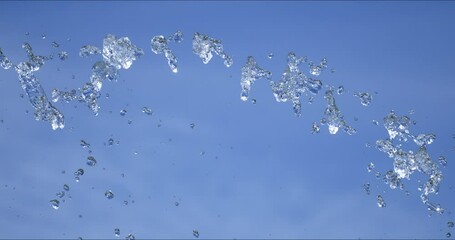 Wall Mural - slow motion macro of floating micro particles molecules in liquid are analyzed with microscope by ch