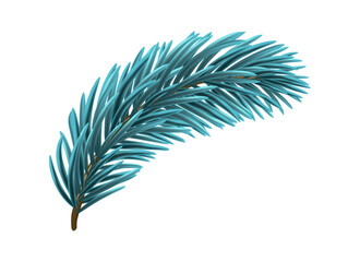 Canvas Print - Blue Christmas Fir Branch