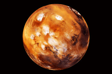 Wall Mural - planet mars on a dark background. elements of this image furnished by nasa