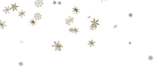 Canvas Print - Snowflakes Falling On Snow - Winter Banner