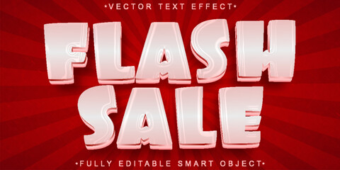 Wall Mural - Cartoon Flash Sale Vector Fully Editable Smart Object Text Effect