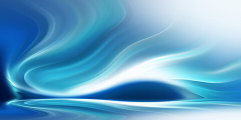 Wall Mural - Elegant abstract blue wave design for your awesome ideas
