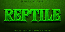 Green Reptile Vector Fully Editable Smart Object Text Effect