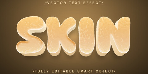 Poster - Human Skin Vector Fully Editable Smart Object Text Effect