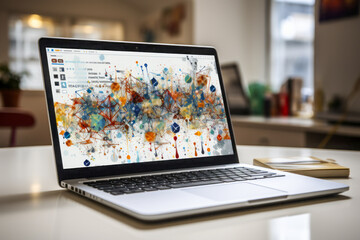 Digital Connectivity, Work, Online Connectivity, Tech-Savvy Tools. internet marketing, white background