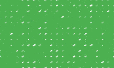 Poster - Seamless background pattern of evenly spaced white integrated circuit symbols of different sizes and opacity. Vector illustration on green background with stars