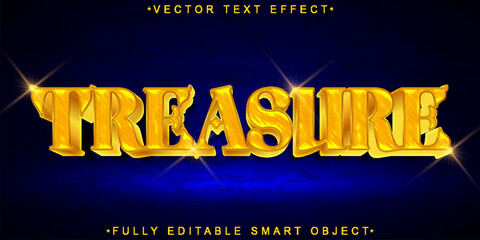 Poster - Golden Treasure Vector Fully Editable Smart Object Text Effect
