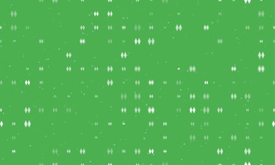 Poster - Seamless background pattern of evenly spaced white woman with woman symbols of different sizes and opacity. Vector illustration on green background with stars