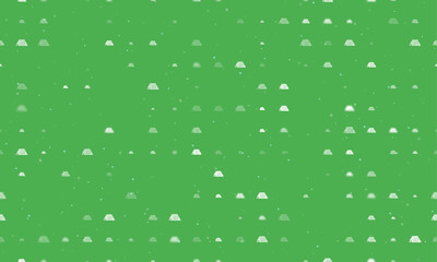 Poster - Seamless background pattern of evenly spaced white printed circuit boards of different sizes and opacity. Vector illustration on green background with stars